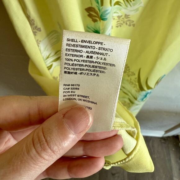 Urban Outfitters Size Medium Heartmelter Floral Midi Party Dress - Yellow Button - Picture 14 of 15